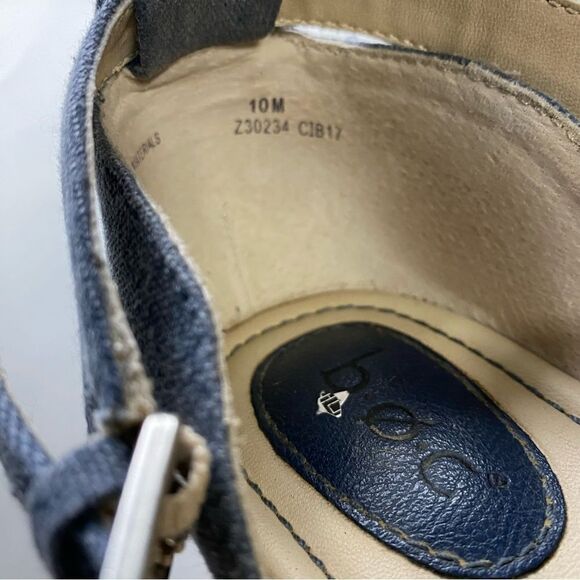 Boc Born of Concept Shoes Bree Espadrille wedge Blue Canvas Casual Z30234-10M - Picture 10 of 13